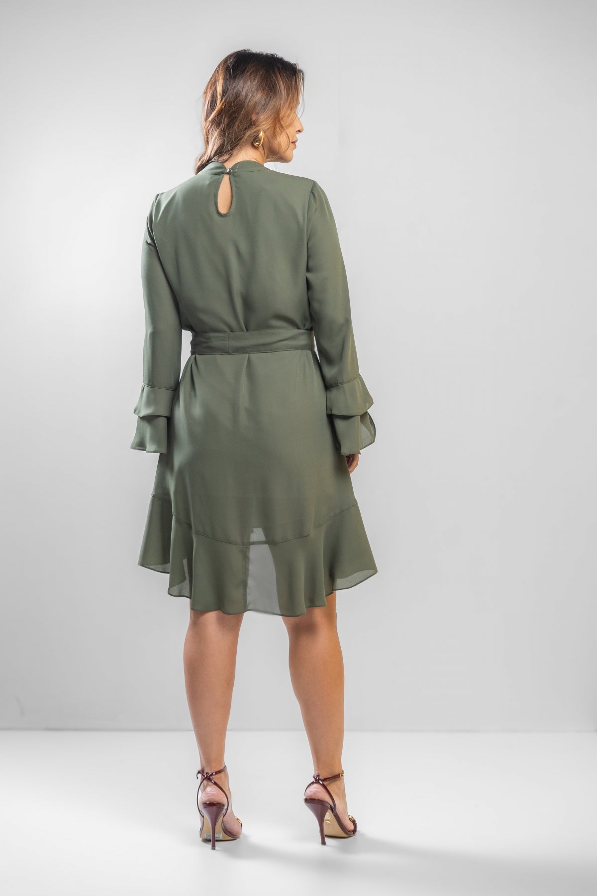 Vestido Curto Fluído Verde