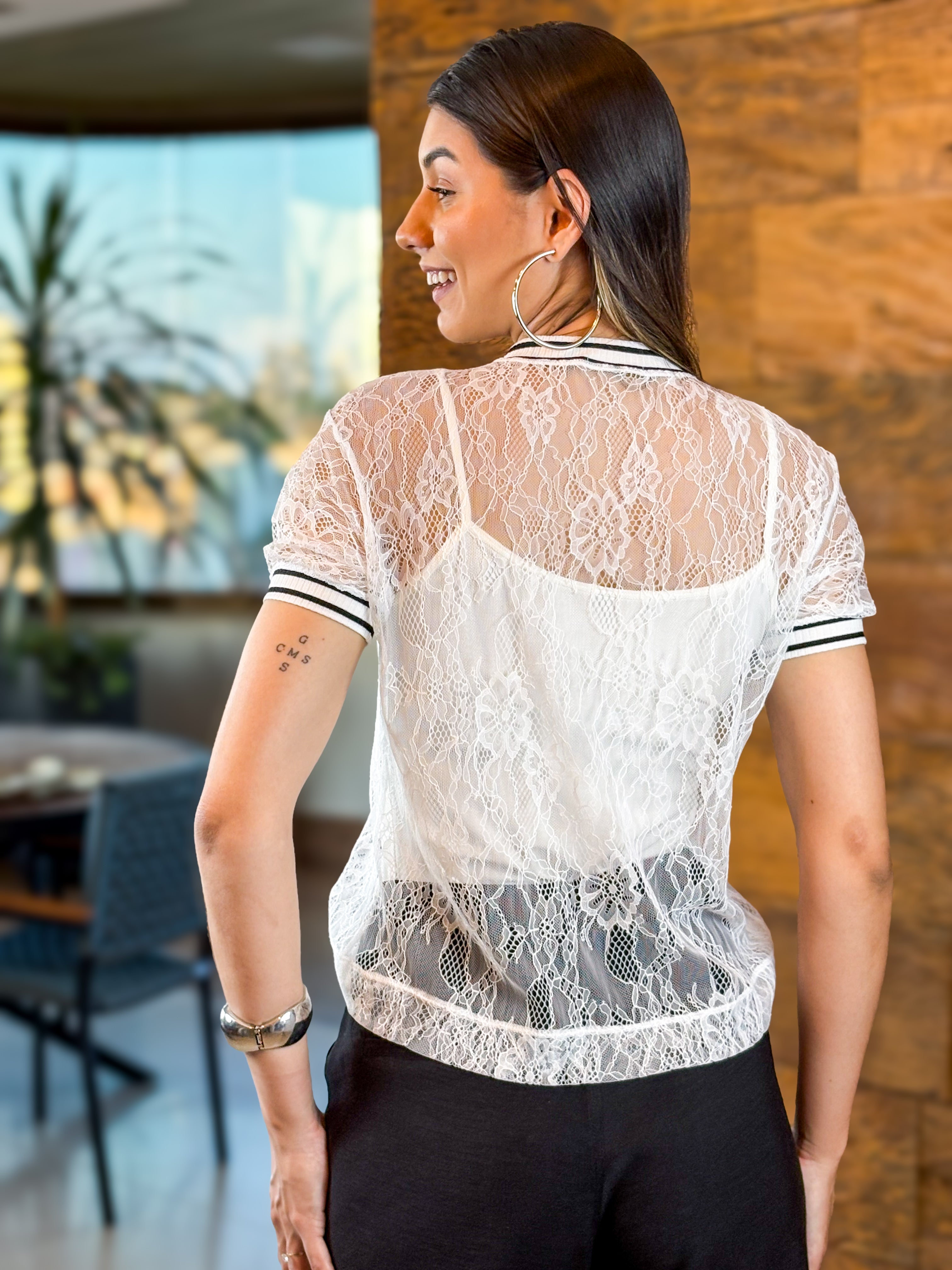 T-shirt Renda Branca
