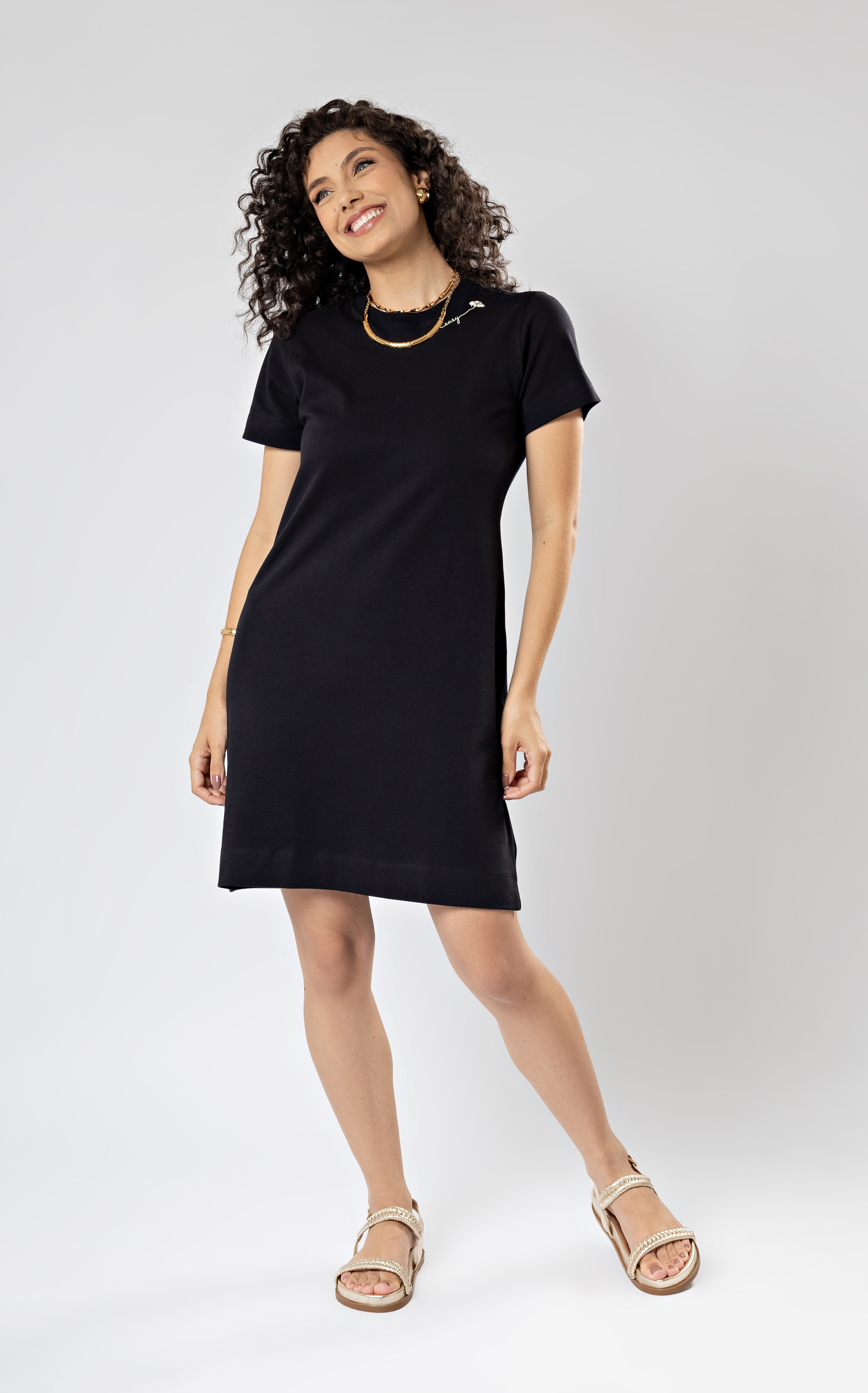 Vestido em Algodão Egípcio Easy Preto