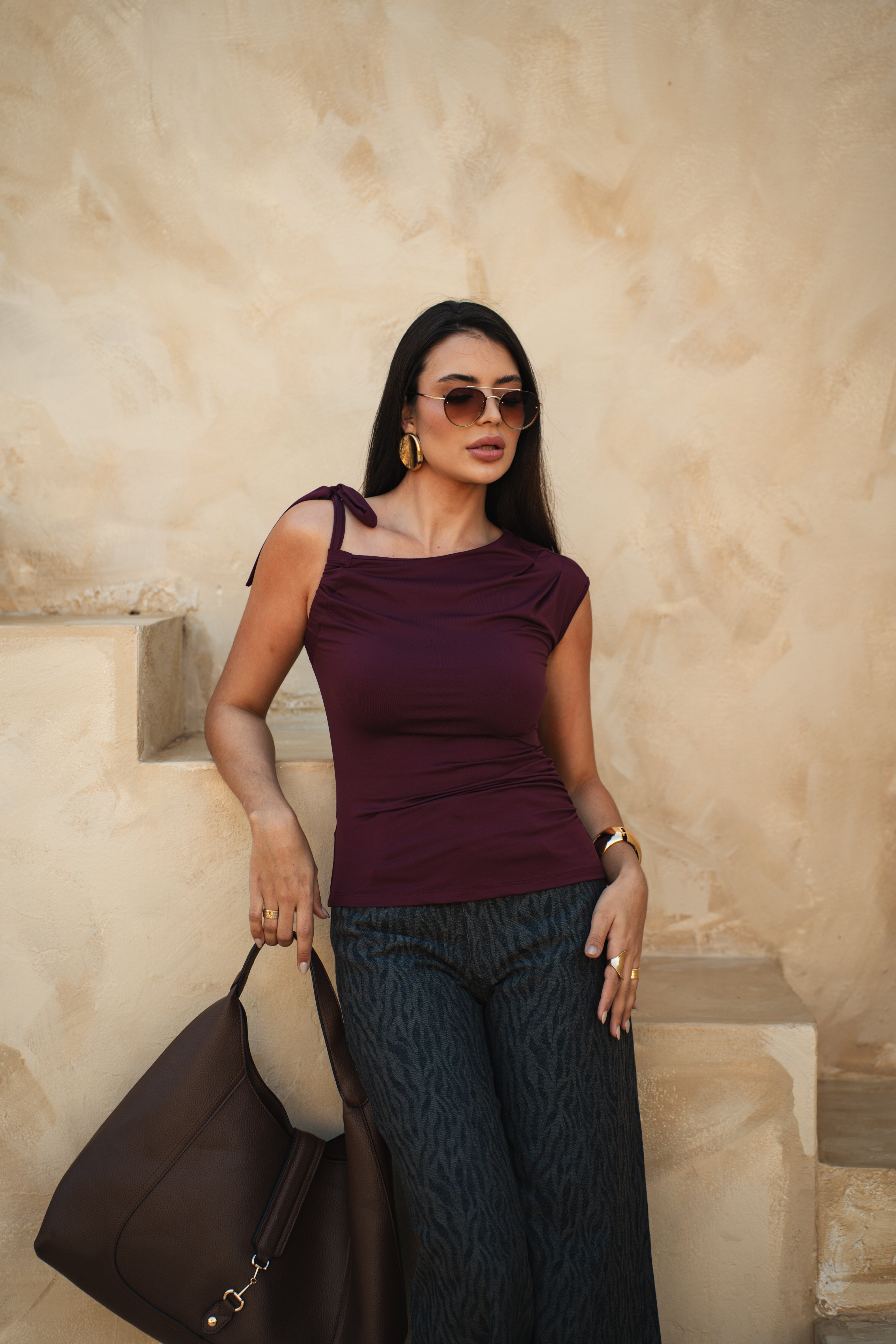 Calça Wide Leg Zabrada em Jeans Preto Jacquard 100% Algodão