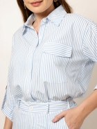 Camisa Listrada Azul Claro 