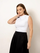 Blusa Branca Drapeada 