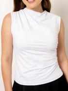 Blusa Branca Drapeada 