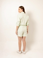 Short Listrado Verde Claro