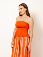 Top Laranja Peplum