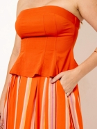 Top Laranja Peplum