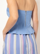 Top Azul Peplum 
