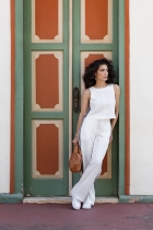 Conjunto Calça e Cropped Off White Comfy 