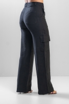 Calça Cargo Preta Alfaiataria