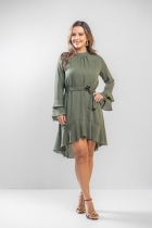 Vestido Curto Fluído Verde 