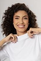 Camiseta Curta Básica Easy Branca Gola Alta Algodão Egípcio