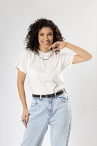 Camiseta Básica Easy Branca Gola Redonda Algodão Egípcio