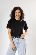 Camiseta Básica Easy Preta Gola Redonda Algodão Egípcio