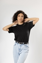 Camiseta Básica Easy Preta Gola Redonda Algodão Egípcio