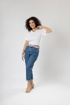Camiseta Básica Easy Branca Gola V