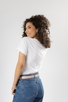 Camiseta Básica Easy Branca Gola V
